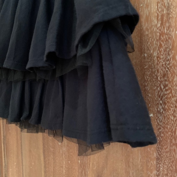 Gymboree Black Cotton Ruffle/ Tuille Trim Skirt Size 12 - Picture 4 of 9